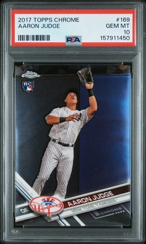 2017 TOPPS CHROME #169 AARON JUDGE PSA 10