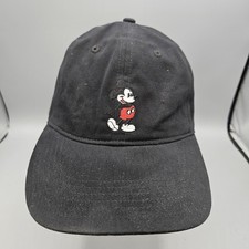Disney Mickey Mouse Black Baseball Cap Hat Adjustable One Size 2022 Classic