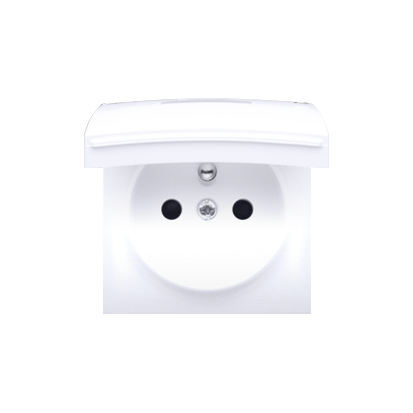 54 MODULE WHITE SOCKET TILE 1X Z/U WITH PREMIUM 54 DGZ1BUZP/11