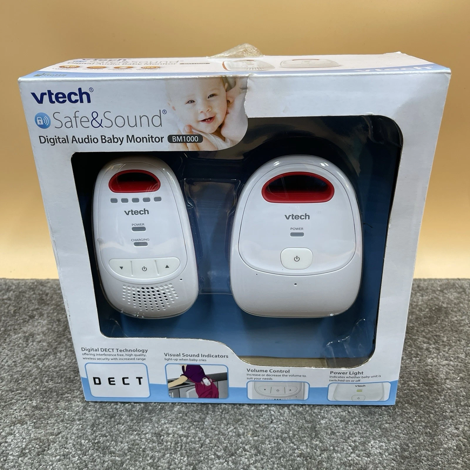 VTech Safe & Sound Digital Audio Baby Monitor Boxed BM1000 New in Open Box