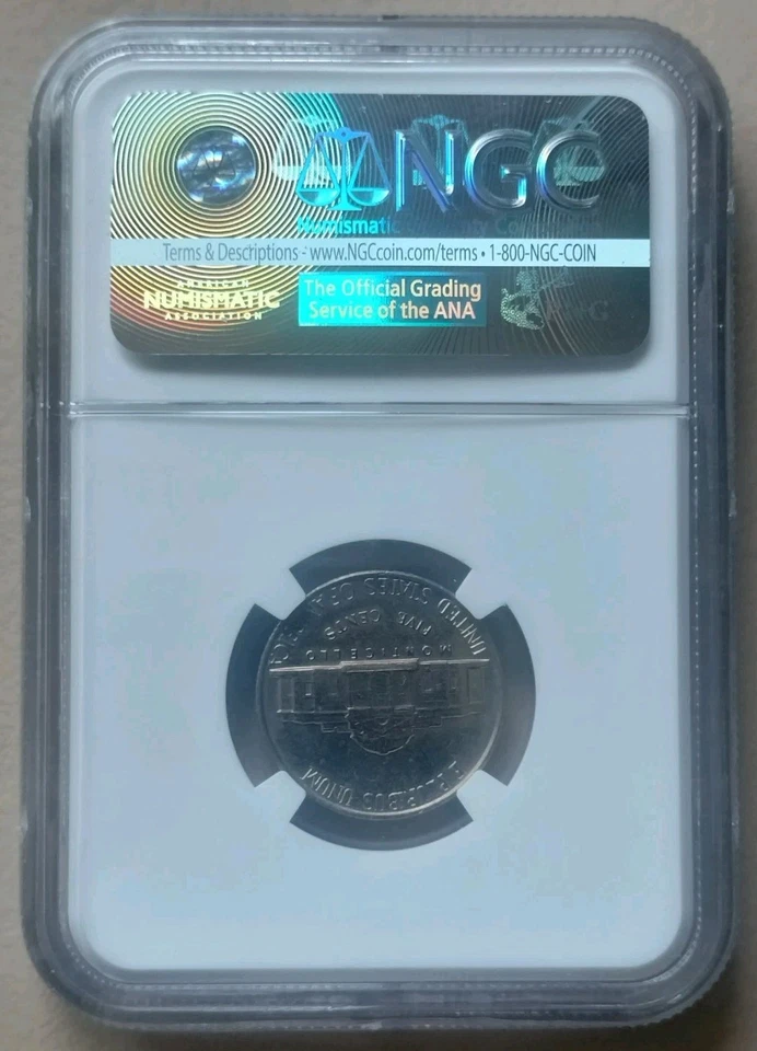 1957 Jefferson Nickel, NGC MS65- 5 Cent Coin 4FS Full steps - Image 4 of 4