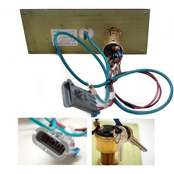 Sea Ray Boat Ignition Switch Panel 1905005 | 2 Position Aluminum - Image 2 of 2