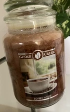 COFFEE HOUSE Goose creek candle 24 oz jar 2 Wick retired/rare sz NEW