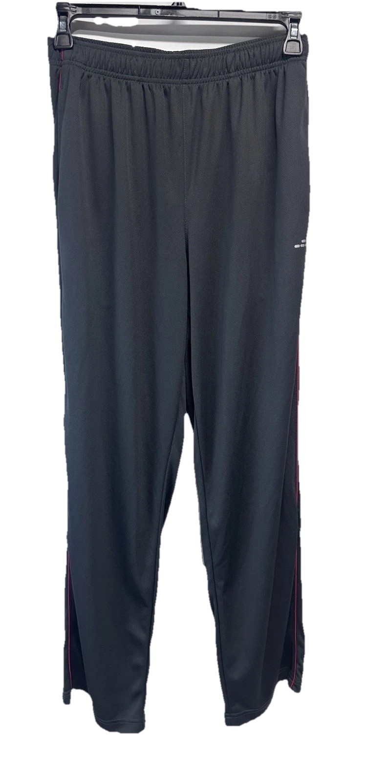 BCG Track Athletic Pants Gray w Pockets Elastic Waist Size Large