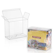 Baskiss 6 Pack Clear Protector Case for PKMN Booster Box – 0.55mm Thick PE