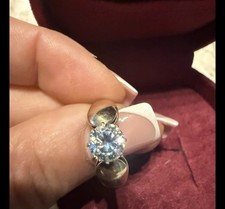 Gelbgoldring 333 Mit 1,0 K Moissaite