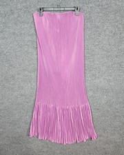 Abercrombie & Fitch Giselle Pleated Midi Womens Dress MT Purple Off Shoulder