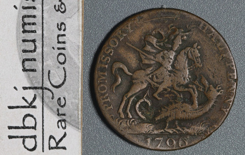 1796 Great Britain - Hampshire Portsea Conder - George & Dragon Half Penny Token