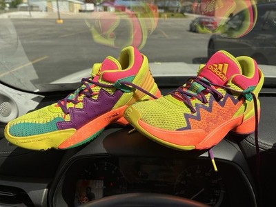adidas Issue #2 FZ1425 Colorful Low Top Cushioned Basketball Sneakers Colorblock