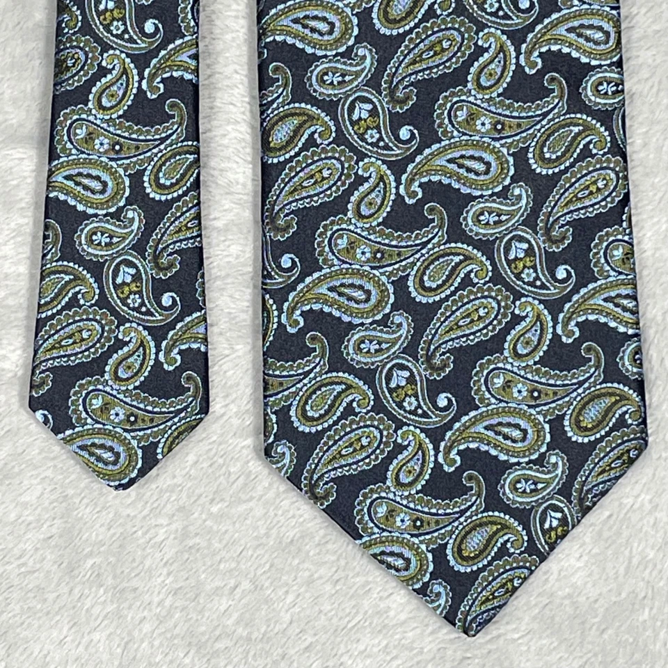 Corbata IKE BEHAR New York seda cachemira azul 3,5X58 Foto 2 de 4