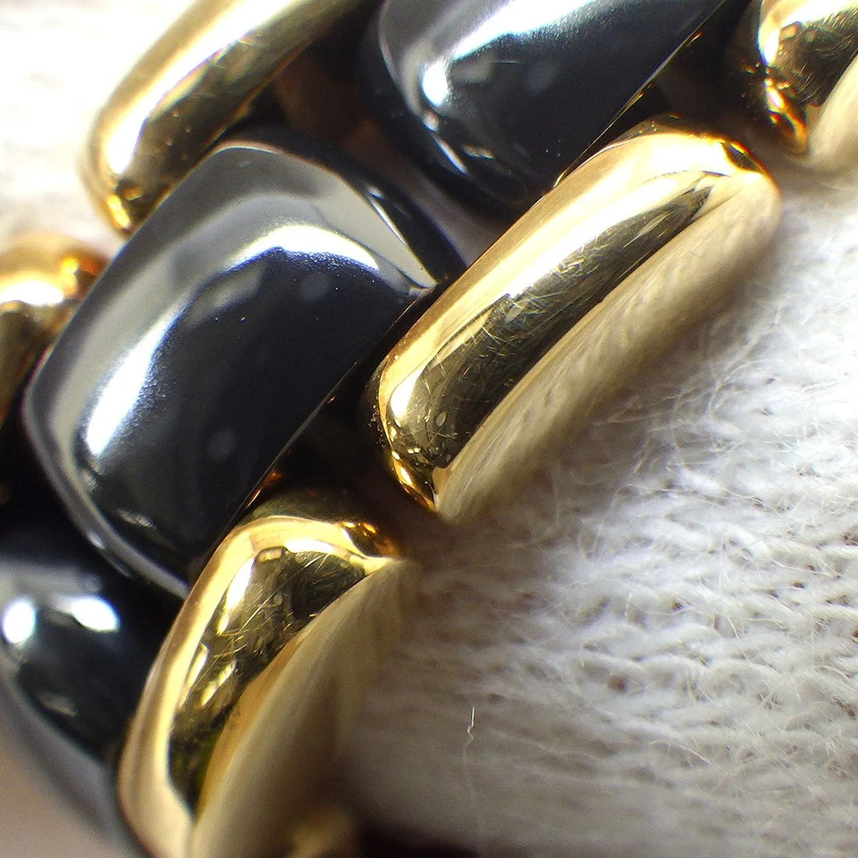 CHANEL Ring Ultra 750(18K) Yellow Gold Black Ceramic #50 US5.75 - Image 4 of 4