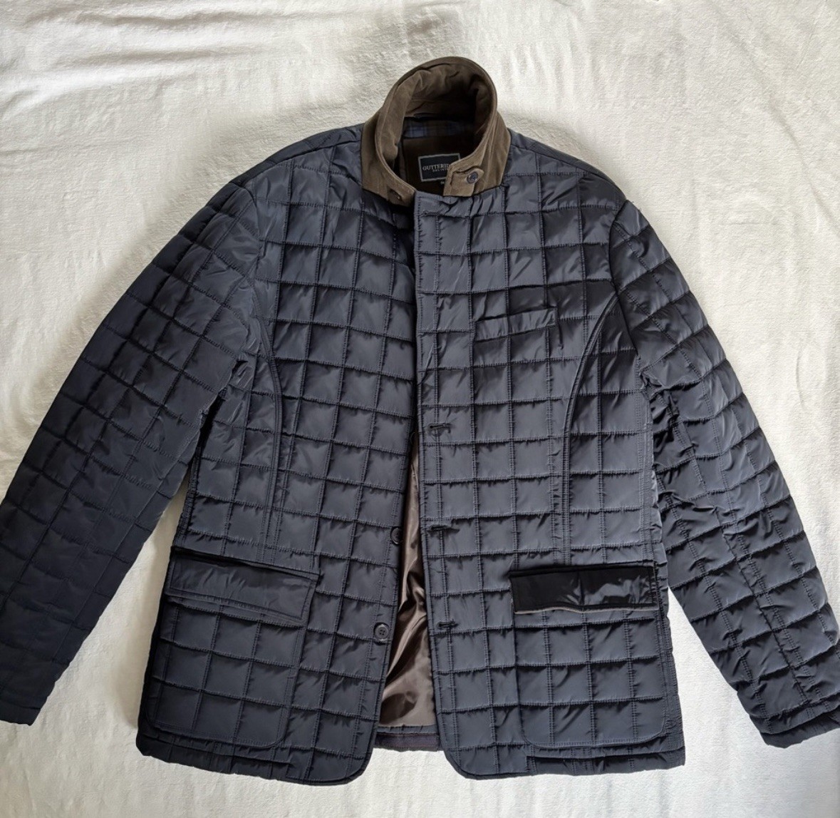 Gutteridge Jacket Men Size 56 Button-Down Quilted… - image 6