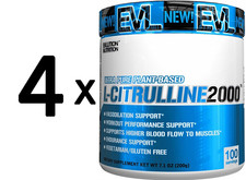 4 x EVLution Nutrition L-Citrulline 2000, Unflavored - 200g (99,94 EUR/kg)