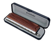 Suzuki Sirius S  64CW Chromatic Harmonica 16  Hole Walnut Cover Long  Stroke