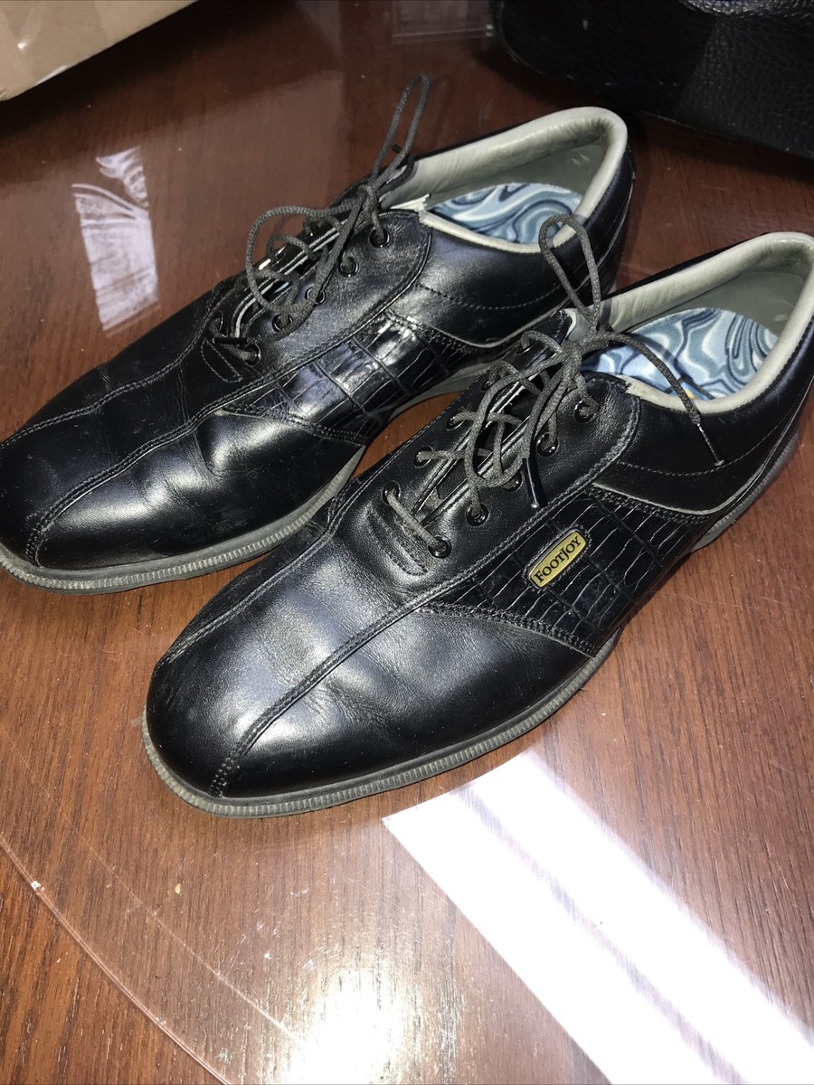 FootJoy Dryjoys Golf Shoes Mens 10.5 Black Optiflex Leather Lace Up Spikes FootJoy DryJoys Tour Men main image 4