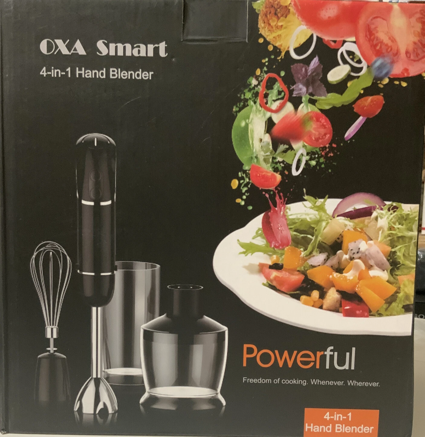 🥗 OXA Smart 4-In-1 Hand Blender Powerful Mixer Whisking, Black 🆕 Distressed 📦
Opens in a new wind