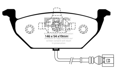 EBC Ultimax Front Brake Pads for Seat Leon Mk2 (1P) 1.6 TD (105 BHP) (2010 > 13)