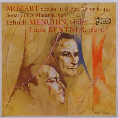 MOZART: Sonata CAPITOL ORIG Menuhin Kentner VIOLIN piano G-7123 NM