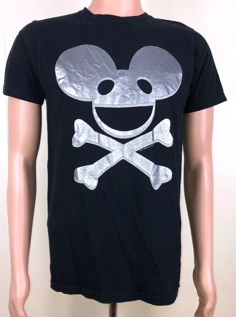 DEADMAU5 Classic Logo T Shirt Dead mouse M Medium House DJ Rave Black Silver | eBay