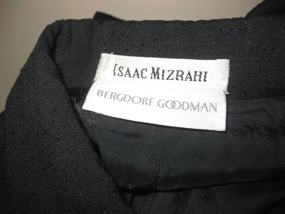 ISAAC MIZRAHI BLACK JACKET BLAZER BERGDORF GOODMAN MADE IN ITALY - Image 2 of 4