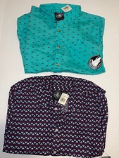 2 New Body Glove Boys Button Down Short Sleeve Shirt Size Kids Large L NWT Lot