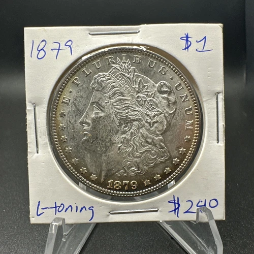 1879 $1 Morgan Silver Dollar - GEM BU - Toner - Free Shipping - Fresh Roll A4/6