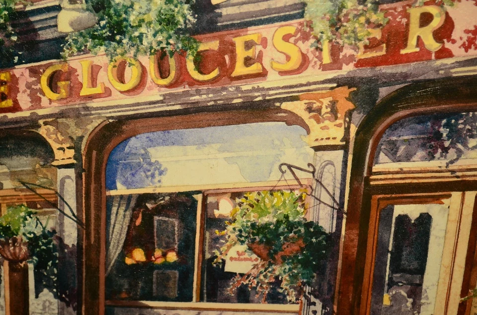 ELYSE COHEN Original Vintage Gloucester Arms Pub Cityscape Artist Proof Giclee - Image 3 of 4