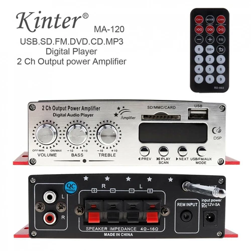 2CH 40W Power Mini HiFi Audio Stereo AMP Amplifier For Car Home FM MP3 Player