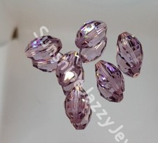 6pc Swarovski Crystal Light Amethyst Faceted Oval 5200 Beads; 10x7mm or 15x10mm