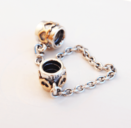 Gen. Pandora two-tone Safety Chain "Hearts" - 790307 - 5cm - retired - Picture 2 of 3