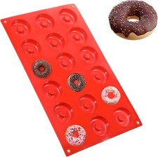 Silicone Donut Pan, Mini Donut Domes for Baking Heat Resistant Baking Mold for M