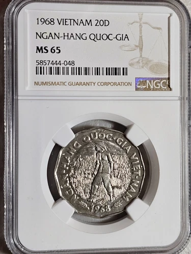 South Vietnam 20 Dong 1968 NGC MS 65