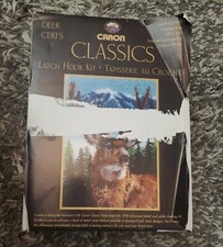 Caron Classics Latch Hook Kit  DEER  Rug 20  X 30  Made In U.S.A. 2010 Open Box