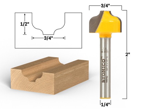 Nutfräser-Set - 1/4 Zoll Schaft - Yonico 17155q - Bild 9 von 12