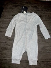 Modern Moments by Gerber Unisex Coverall, Grey W Mittens  Size 0-3M