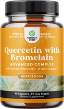 Pure Quercetin with Bromelain Supplement for Immunity - High Potent Antioxida...