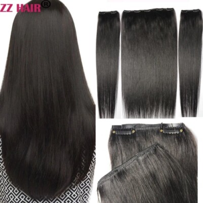  Clips-in Human Remy Hair Extensions 16''-28'' 3pcs Set 180g Clips In Three Pieces