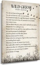 Wild Geese Poem By Mary Oliver Inspirational Quotes Poster Prints Wall Art