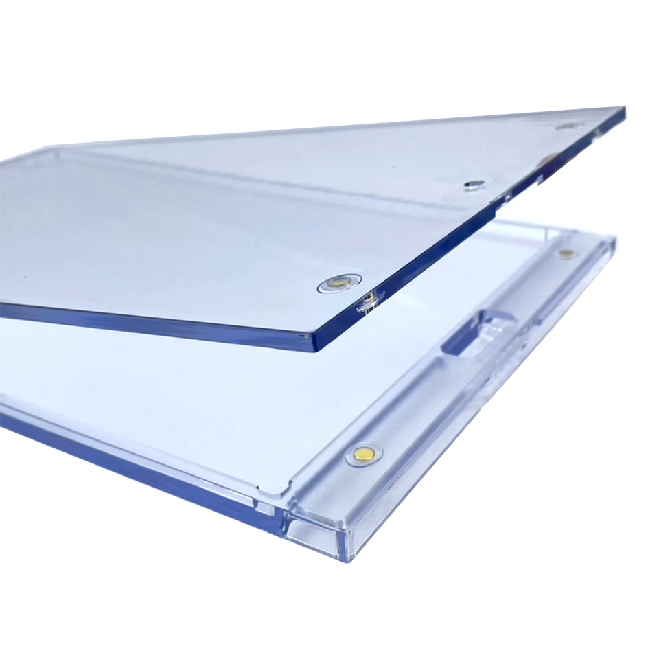 Soporte magnético CF de un toque para revistas 1-3-5-10 piezas Vitrina UV Montaje en pared Foto 2 de 4