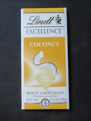 (1) Lindt Excellence Coconut White Chocolate Bar 3.5 Oz Yummy! ^5