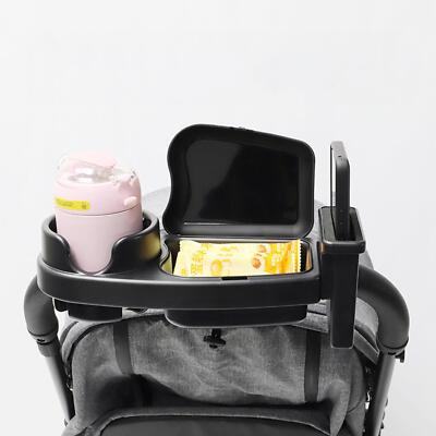 Stroller Snack Tray with Cup Holder Stroller Organizer Tray for