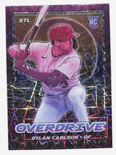 2021 Panini Chronicles Dylan Carlson Overdrive PURPLE VELOCITY rookie card