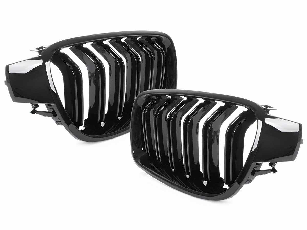 Remplacer calandre cassée BMW F30 F31 avec la grille avant noire gauche droite
