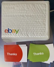25 Count eBay-Branded Padded Airjacket Mailers 6.5" x 9.25" w/25 Thank You Cards