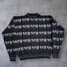Vintage 90s Abstract Grandpa Sweater 22x23.5