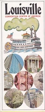 1980's Louisville Convention Bureau Hotel Motel Map Brochure