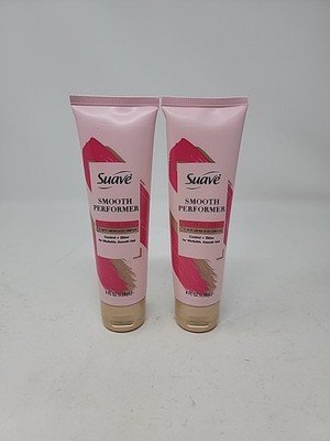 2 Suave Smooth Performer Anti-Frizz Styling Smoothing Cream Control Shine 4oz ea