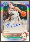 Raegan Beers 2025-26 Bowman Chrome Auto Refractor 1st Prospect Sooners /499