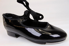NEW Capezio Jr. Tyette Tap Dance Shoes Youth Girls Shoes Size 4.0 Y Black Patent