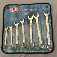 Helix 7 pc. Ratchet-Action Open End Wrench Set Petersen Tool Co. Eldorado Japan